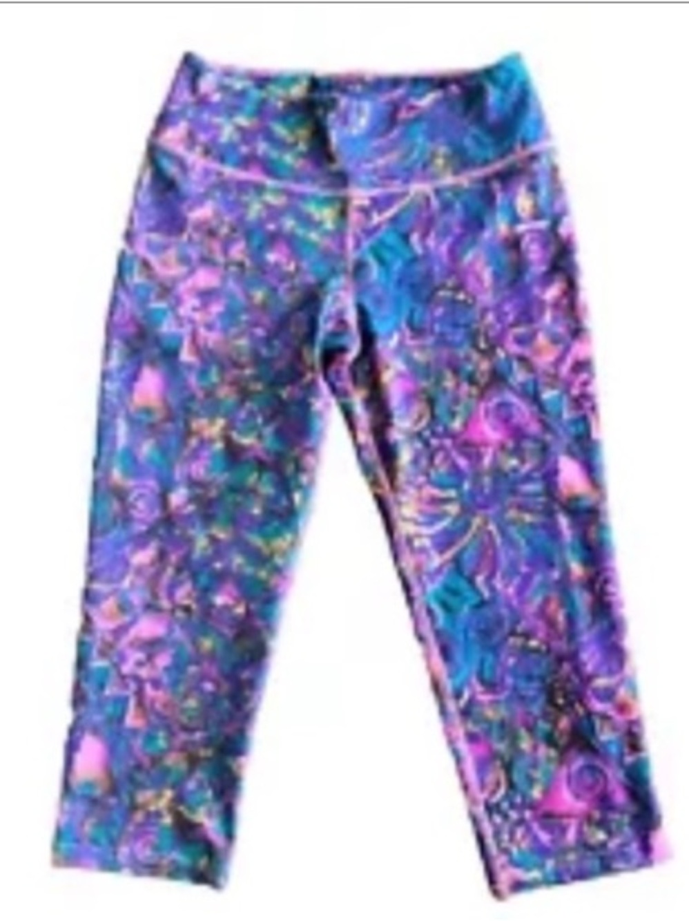 Tiffosi Portugal  Women’s Medium Mid Waist Multi Colored Capri Active Legging